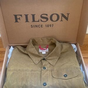 Filson tin cloth short cruiser USA made dark tan